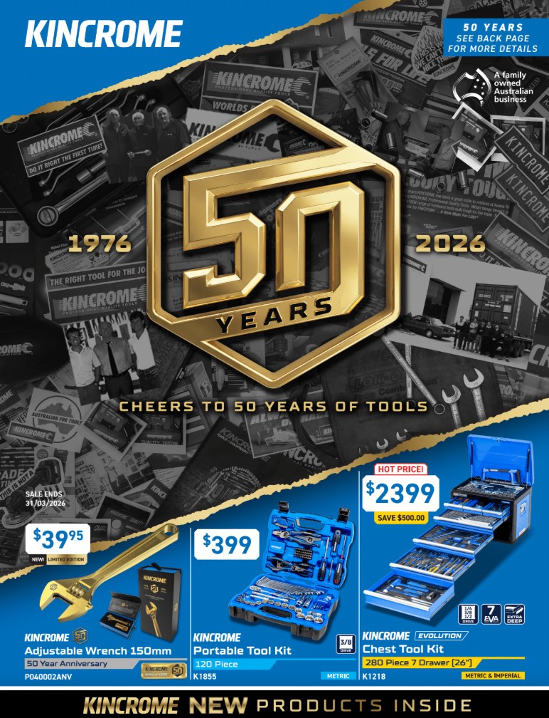 Kincrome 50 Years Of Tools